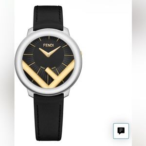 Fendi Run Away 36mm Stainless Steel & Leather Strap Watch